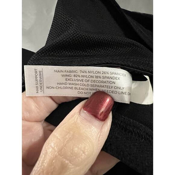 Livi For Lane Bryant Charcoal Gray High Impact Sports Bra Sz 40 F - Picture 4 of 5